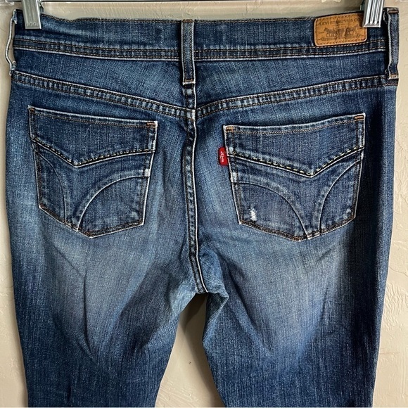 Levi’s 505s Distressed straight Leg Short Denim Jeans - Picture 5 of 9